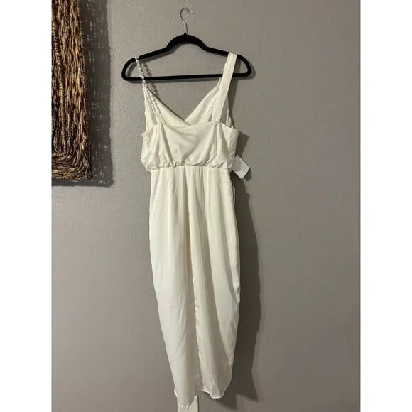 DO + BE Ivory Pearl Strap M Medium Silky Dress NEW NWT - Picture 12 of 16